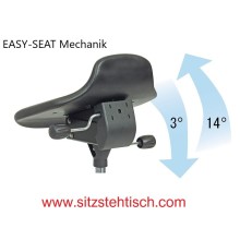 Omega Sway Arbeitshocker mit Easy Seat Mechanik - Sitzfläche aus schwarzem PU Schaum - Sitzwinkel verstellbar - Tellerfuß aus Kunststoff mit beweglichen Gelenk - Global Stole A/S - 5 Jahre Garantie - 852004